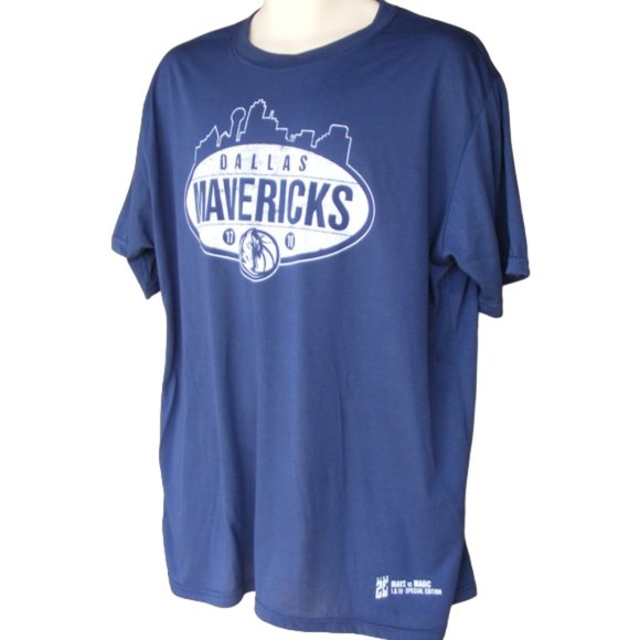 DALLAS MAVERICKS Tee, XL, Special Edition vs Orlando Magic, Blue, Short Sleeve - Picture 4 of 7
